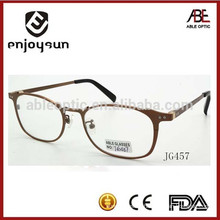 new model optical spectacle men round memory metal material from China